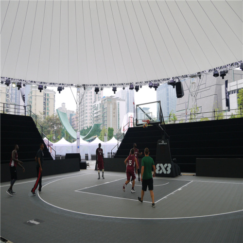 バスケットボールコートのための屋外インターロックスポーツバスケットボールコートフロアプラスチックインターロックフローリングカバーカバー