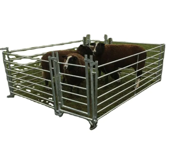 tubular Livestock gate SHEEP HURDLE with interlocking loops