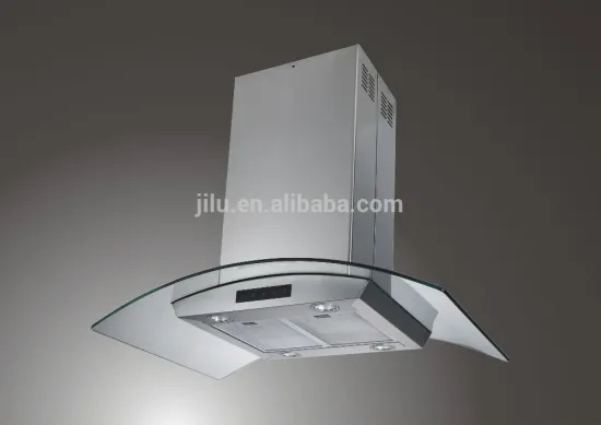 oem 90cm stainless steel tempered safety glass island range hood