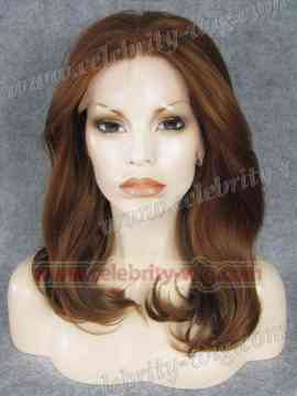 Brown short bobo style Extra Long Synthetic Lace Front Wig