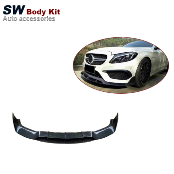 C63 Carbon Fiber Front Bumper Diffuser for Mercedes C-Class W205
