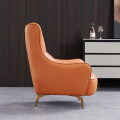 Italian Luxury style leather lounge chair villa furniture