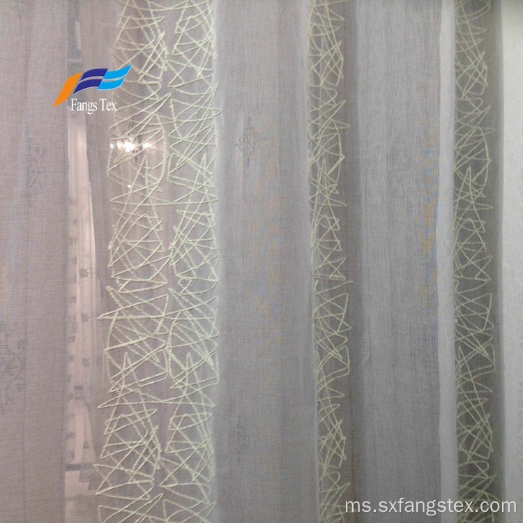 Bordir Voile 100% Polyester Sound Proof Curtain