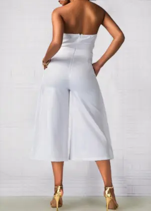 Women Office Loose Wide Leg Pants Jumpsuits