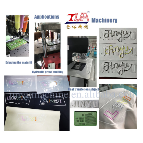 3D Silicone Embossing Machine For Fabric Logo