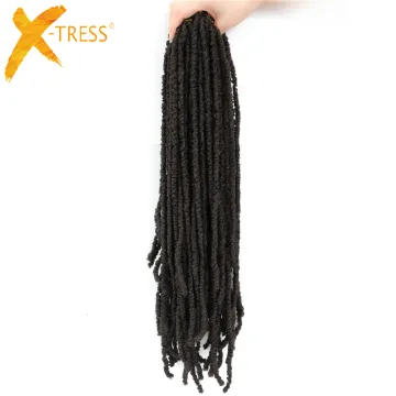 X-TRESS Wholesale Price Afro Pre Stretched Synthetic Braiding Hair Bundle For Women Heat Resistant Crochet Braids Hair Supplier