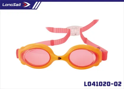 Blue Silicone Comfortable Anti Fog Swimming Goggles With Pc Lens Uv Protection For Junior
