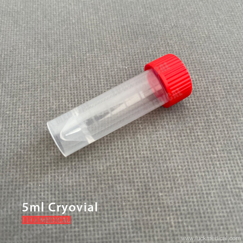 PC Plastic 5m Cryovials 5ml Lab Use CE