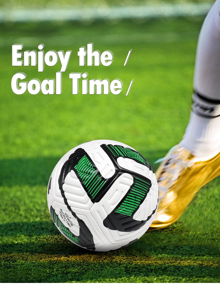 green size 5 soccer ball