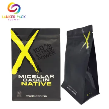Custom Printing Aluminum Foil Flat Bottom Protein Bag