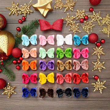 DOMOHO Girls 20-Color Optional 6-inch Hairpin Sweet HairAccessory for Kids' Wedding & Christmas Gifts