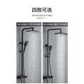 2020 Nouveau modèle Ensemble de mitigeur de douche de robinet de baignoire carré chromé / noir