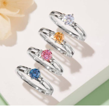 2024 Hot Sale Moissanite Gemstone Ring S925 Twisted Bow for Weddings and Daily Wear
