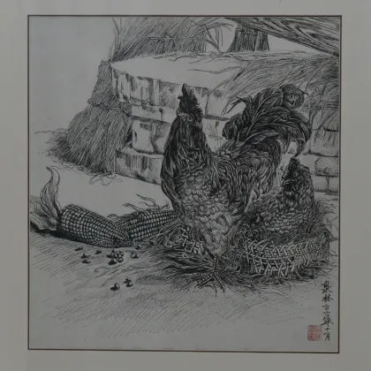 Office decoration pen hanging picture