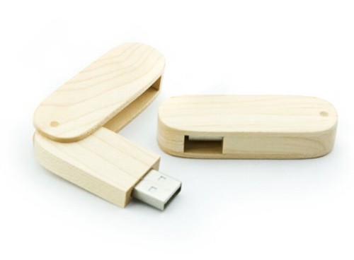 Torcere in legno USB Flash Drive, chiavetta USB in legno girevole