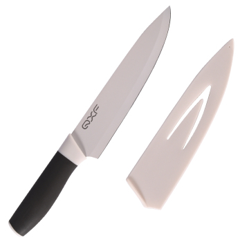 Yangjiang 8 Inch Chef Knife Set - Color Coated Ultra Sharp Knives with Plastic Handles and Sheaths
