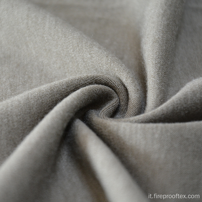 Miscela di lana grigia di cotone a prova di incendio tessuto caldo di lana grigia