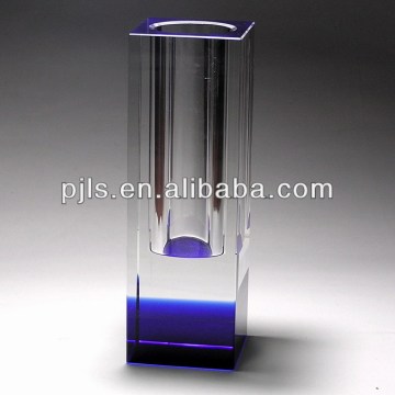 blue crystal vase for home decoration crystal personal customized