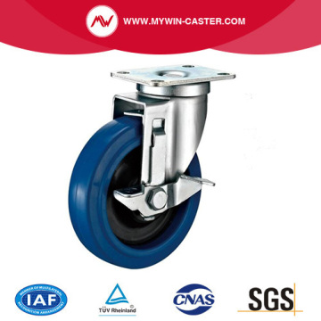 American Medium-Light Tấm xoay bên khóa cao su đàn hồi Caster