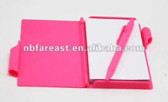 PVC note pad with pen