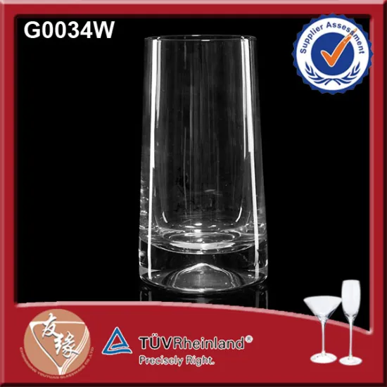 Round Drinkware Concave Bottom 300 ML Transparent Glass