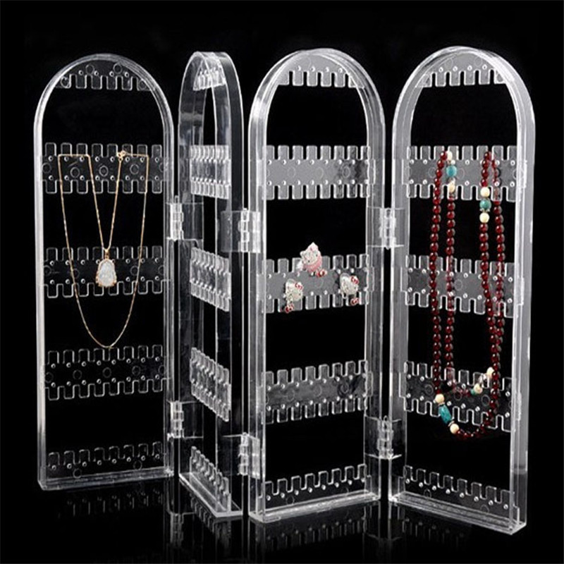 Clear Plastic Jewelry Earrings Rack Stand holder