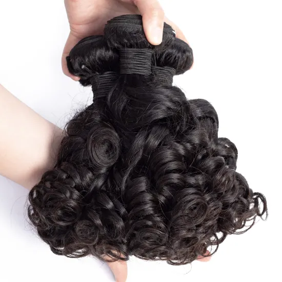Brazilian Bouncy Curl Human Hair Bundles With Closure,40 inch Spiral Curl Hair 3 Bundles with 13*4 Lace Frontal Natural Black