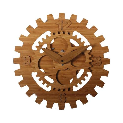 Dekorative Big Bamboo Wanduhr für zu Hause