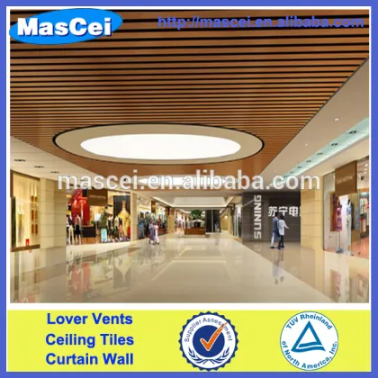 Aluminum baffle ceiling and aluminum strip ceiling panel
