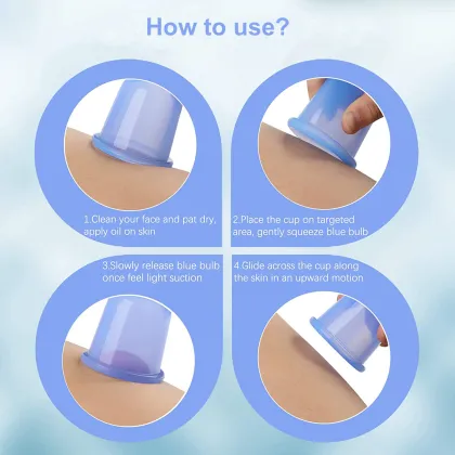 LFGB Certified 2-Piece L & M Silicone Body Massager Cupping Kit