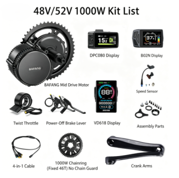 Bafang BBSHD 1000W Mid-Drive Motor Kit 48V/52V - High-Torque E-Bike Conversion Kit for Mountain Bike MTB & DIY Bicycle Upgrades