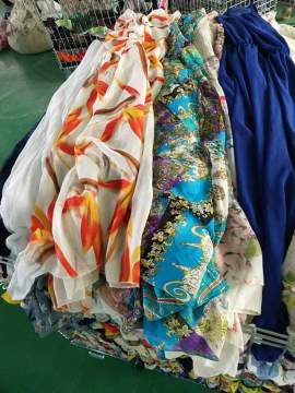 Vintage Summer Wear: Curated Used Clothing Collection lady silk fashion dress