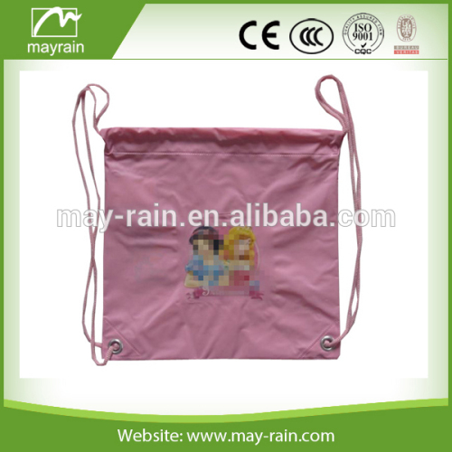 100% waterproof pink pattern drawstring backpack bag