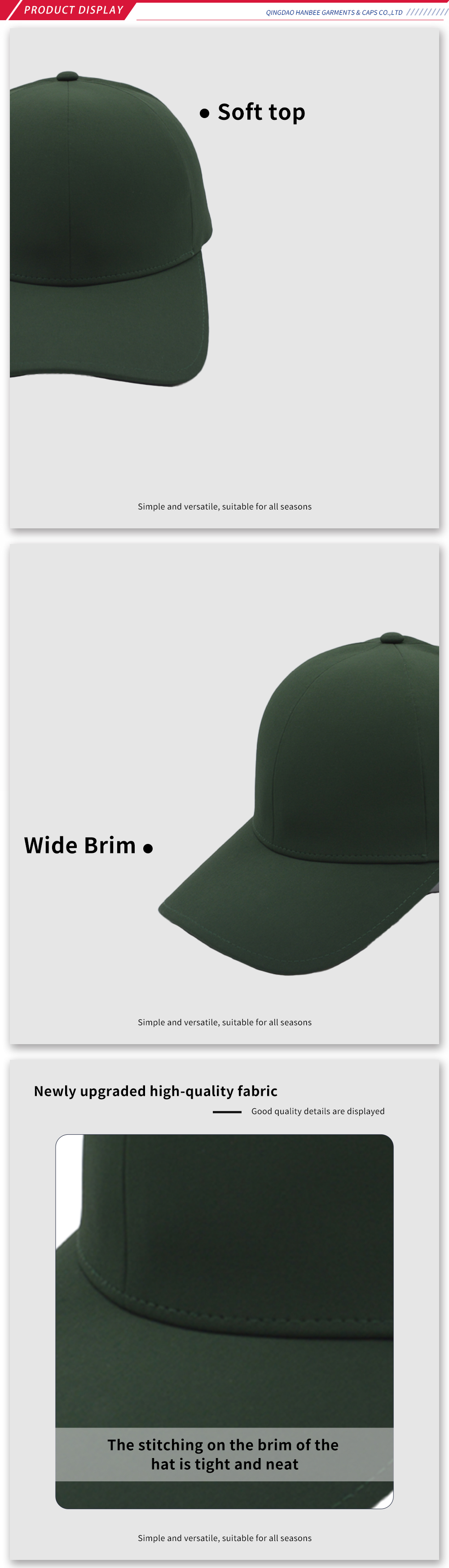 Seamless Baseball Cap for Daily Wear