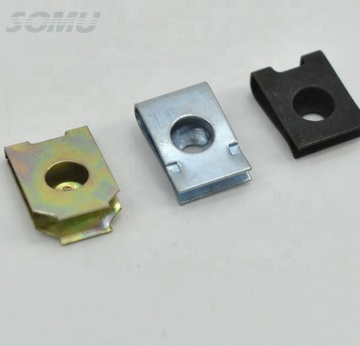 Metal U-Type Clips and Fasteners: Grommets, Gaskets, Snaps, Clamps, and Buckles" 

However, if you strictly need just one title that encompasses all these items, it might be more practical to simplify it:

"Metal U-Type Fasteners: Clips, Grommets, Gaskets