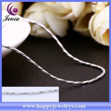 Fashion snake chain design 18k white gold plated necklace back chain (RGPC017)