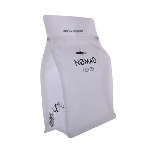 Sacchetti per caffè per la valvola di freschezza della carta kraft bianca 250g