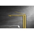 Jasupi China Manufacturer Luxury Brass Golden Tall Basin Mixer Water Faucet Bathroom Taps Gold