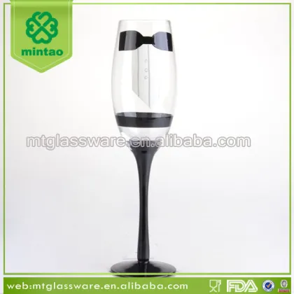 Wholesale royal design champagne flutes glasses dining table sets