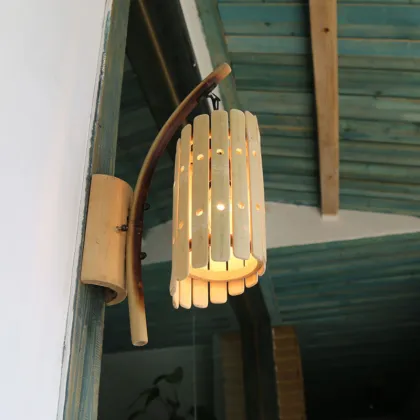 Handmade indoor Wall Lighting arts and crafts Bamboo Wall Lamp