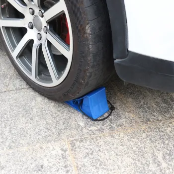PP Wheel Chocks Heavy-Duty, Great for Trucks, Boats, Campers Blue Wheel Tire Support Pads