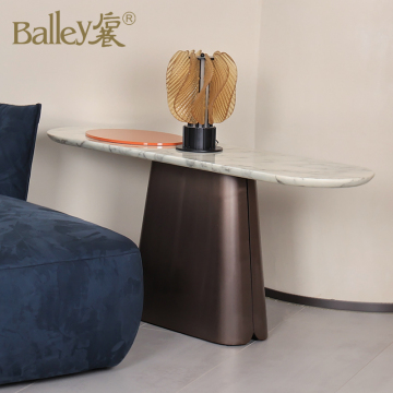 Mesa de consola de vestíbulo de mármol moderno - Diseño de Moq bajo