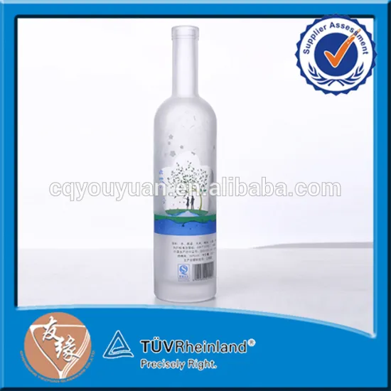 White Frost 750ML High Clear Liquor Bottle Glass Bottles Wine for Liquor 750ML