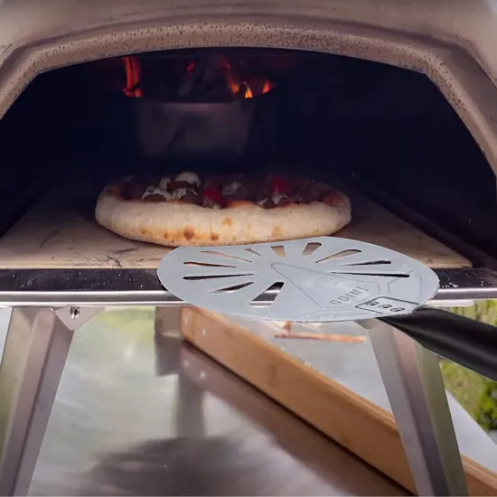 Aluminum Perforated Pizza Peel with Retractable Long Handle