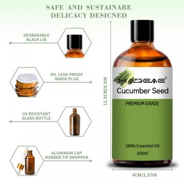 Aceite portador de semillas de pepino puro y orgánico de alta calidad para tratar la piel y la caspa