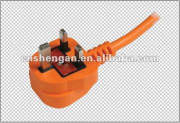 UK copper iec plug BSI 3/5/10/13A 250V