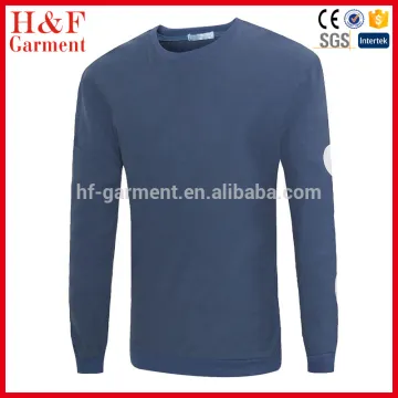 100% cotton fabric blue long sleeve t shirt for man