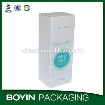 Glossy laminated custom paper box for face cream bottle