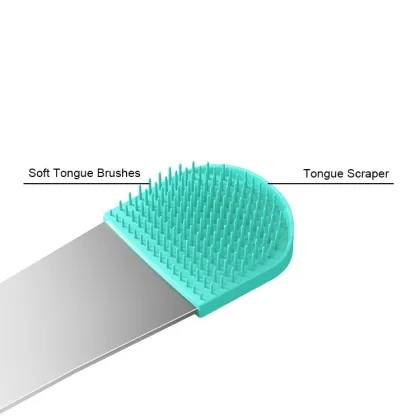 Tongue Coating Brush Silicone Tongue Scraper for Dental Care Cleaning