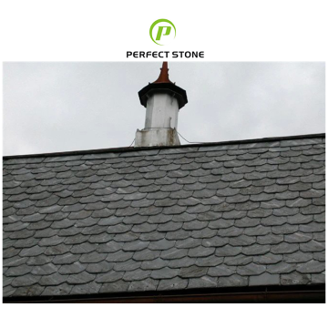 Natural Stone Black U-Shape Slate Roof Tile for House Decoration